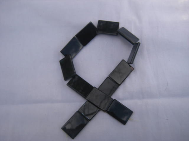 Black Agate Beads protection, courage, success 3682